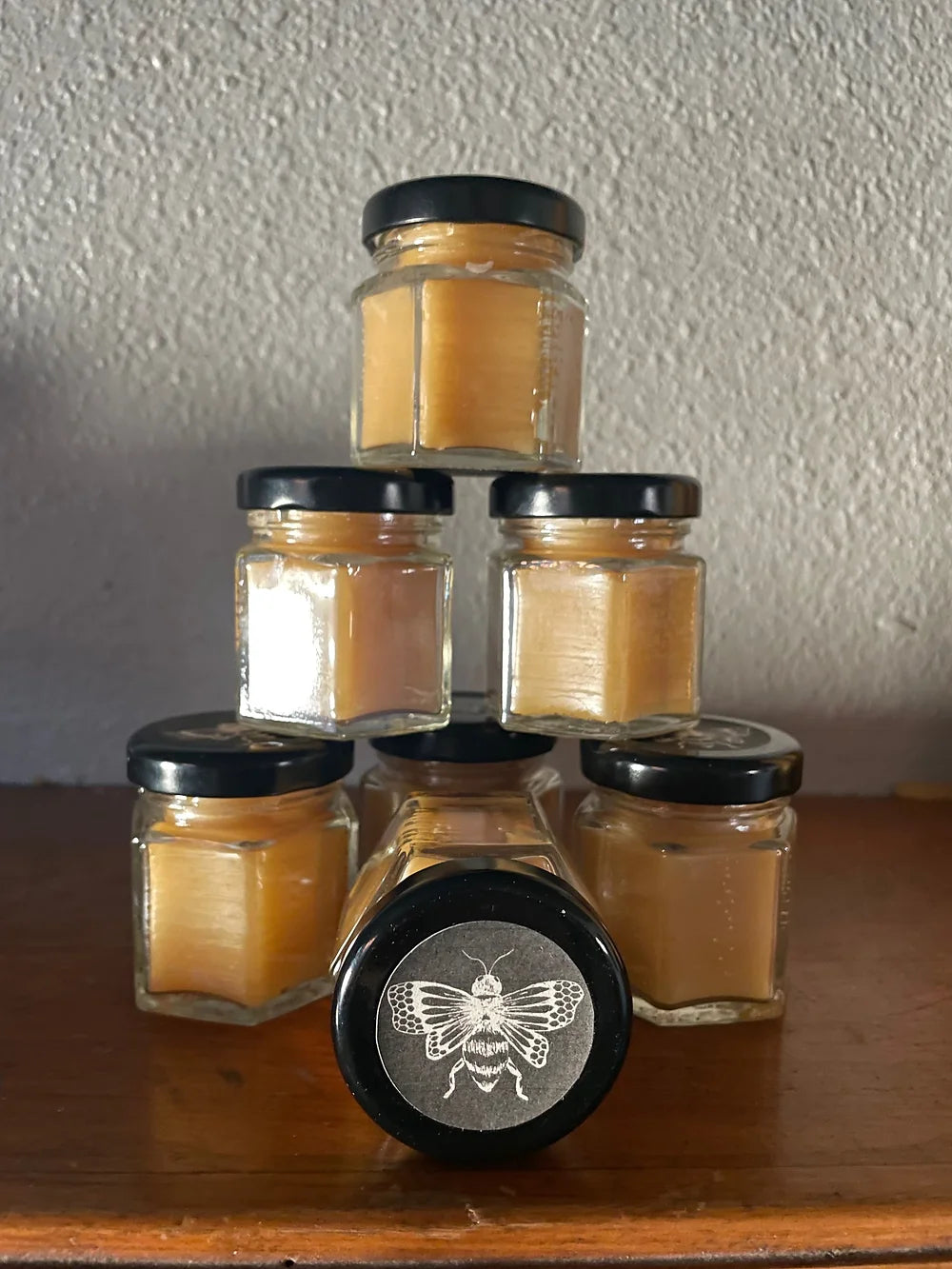 Mini Hexagon Jar Beeswax Candles