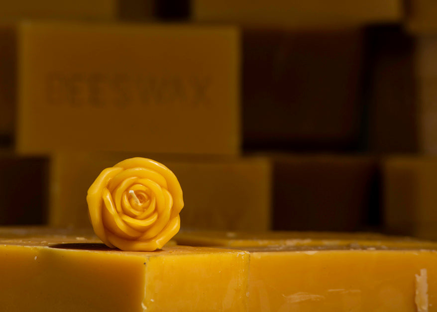 Rose Beeswax Candle