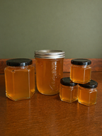 Tiny Hexagon Jars of Raw Honey in Bulk
