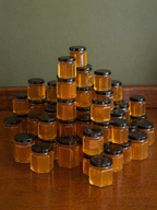 Tiny Hexagon Jars of Raw Honey in Bulk