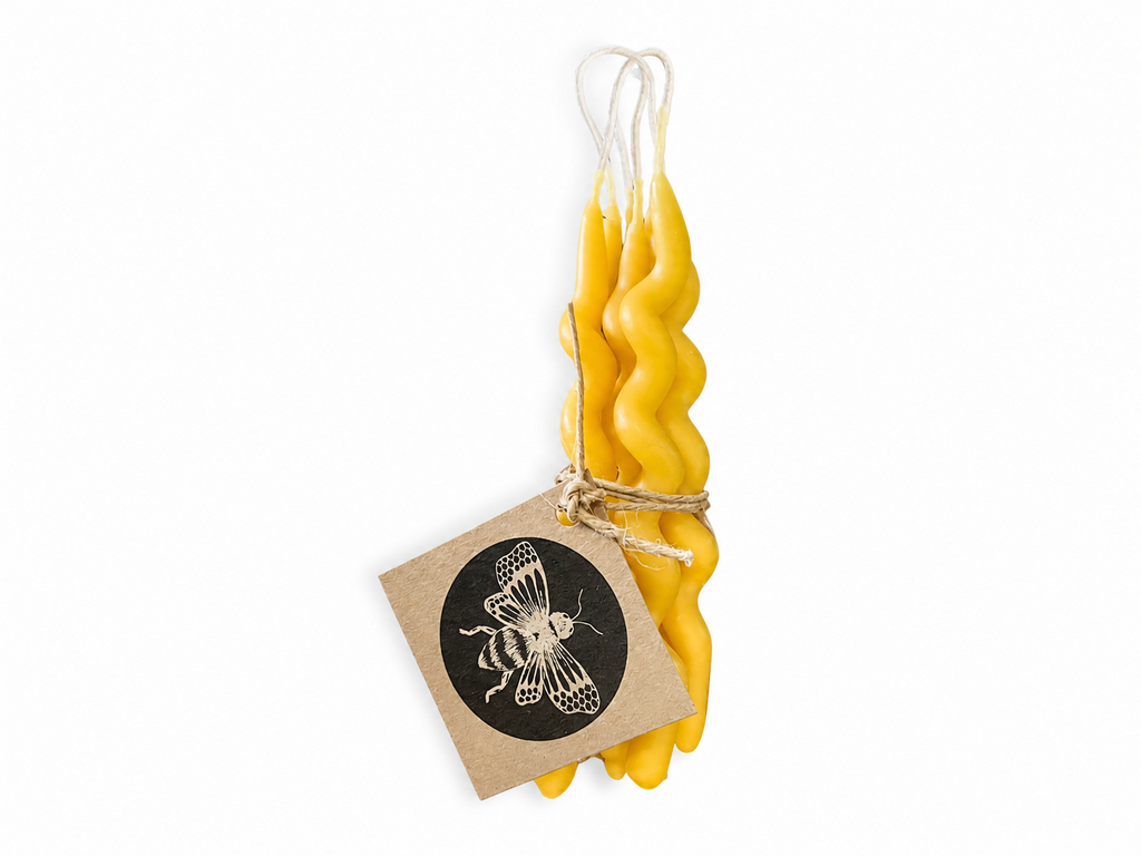 Twirled Wish & Wonder Candlesticks | Hand-dipped & Hand-formed | Beeswax Birthday Candles