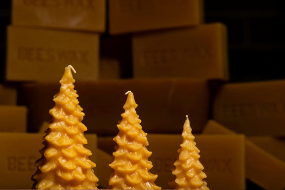 Christmas Tree Beeswax Candles