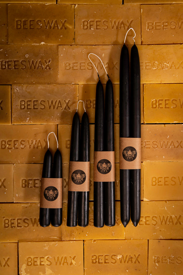 waxing-and-raining-beeswax-classic-candlesticks-black