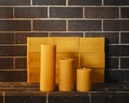 classic beeswax pillar candles natural