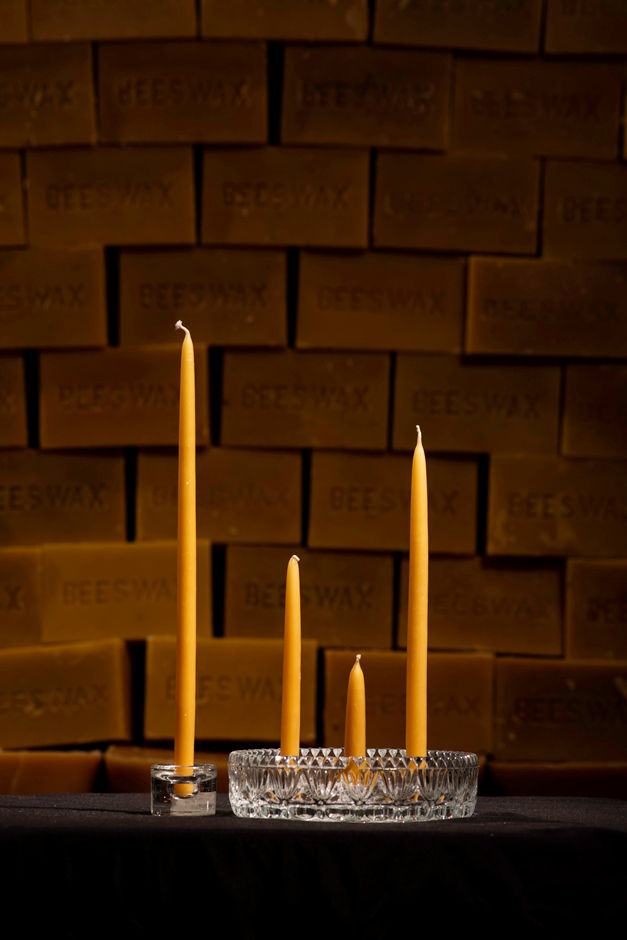 waxing and raining beeswax slim candlesticks natural beeswax