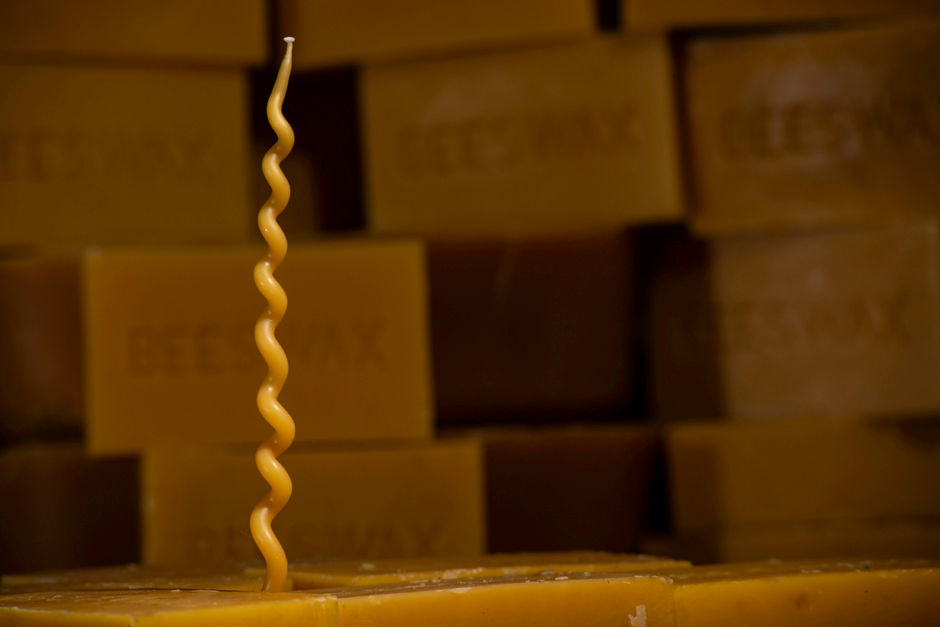 waxing and raining beeswax squiggly wiggly birthday candles natural beeswax